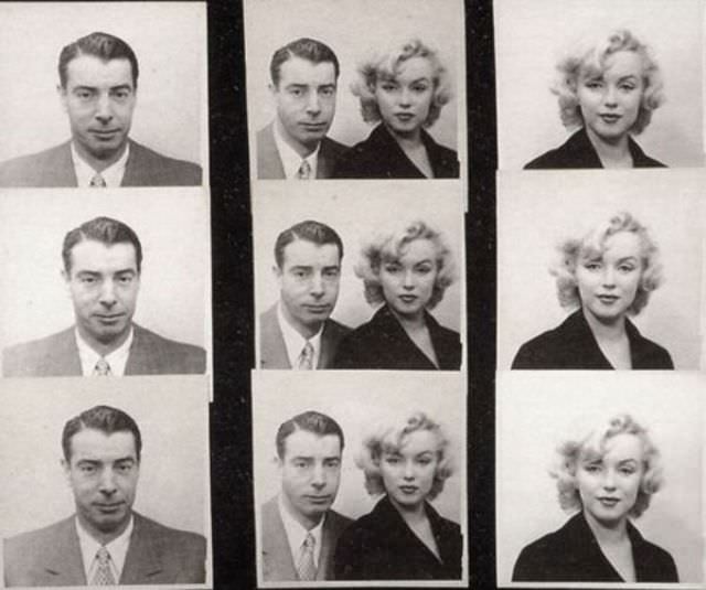 Marilyn Monroe and Joe Dimaggio’s passport photos, 1954