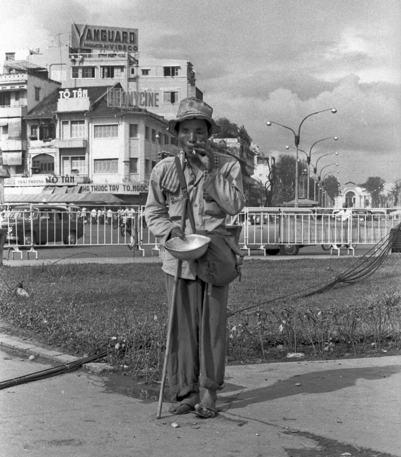 A beggar in Saigon, 1968.