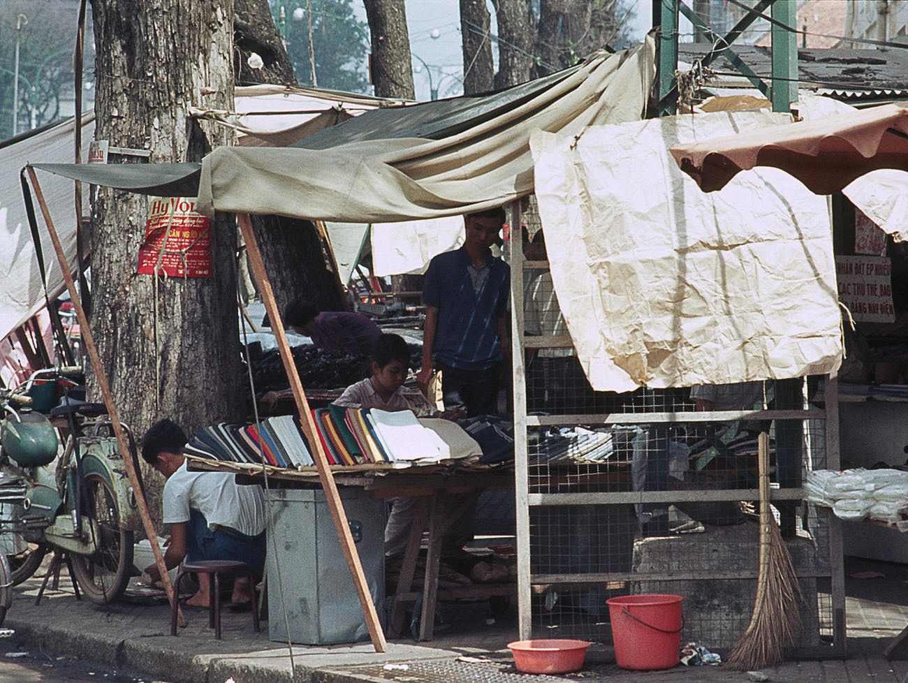 Shops on Le Loi Street in Saigon, 1968.