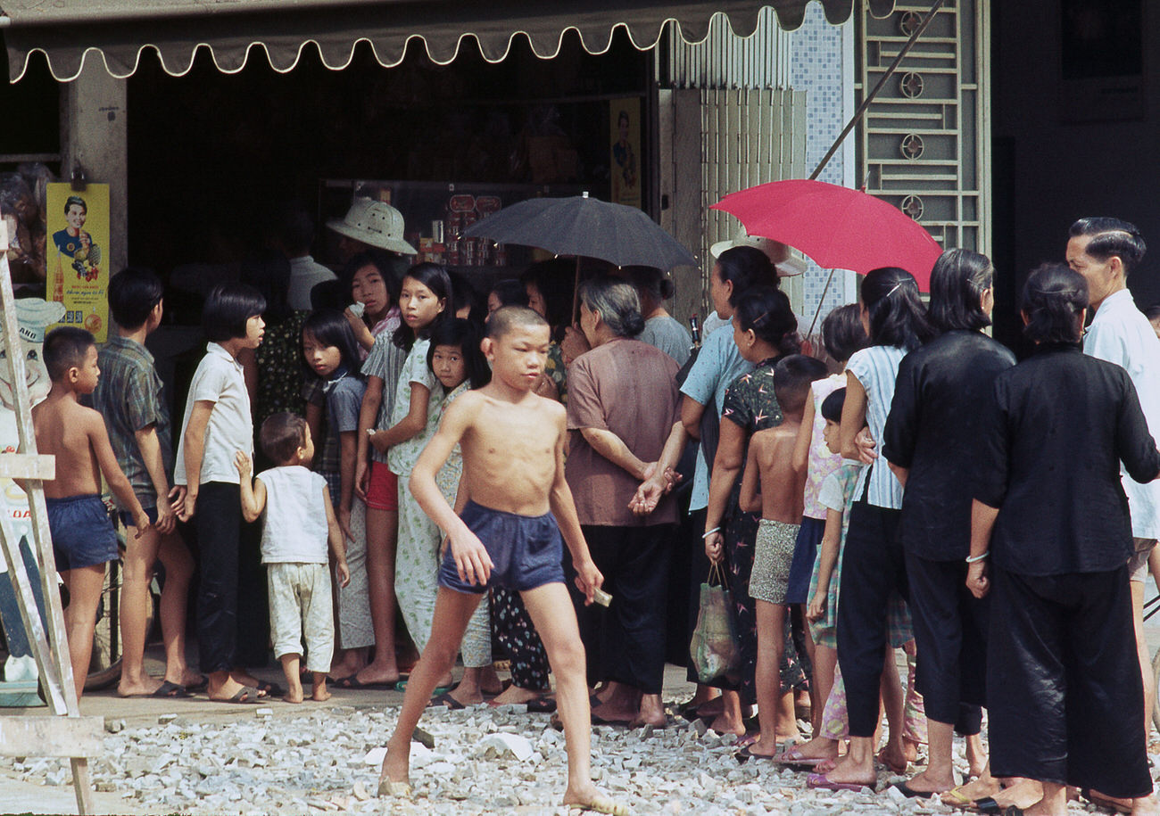 A vendor on Le Loi Street, 1968.