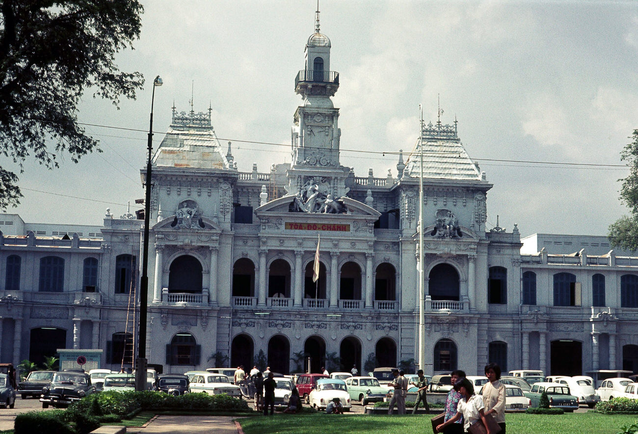 A view of railyards in Saigon, 1968.