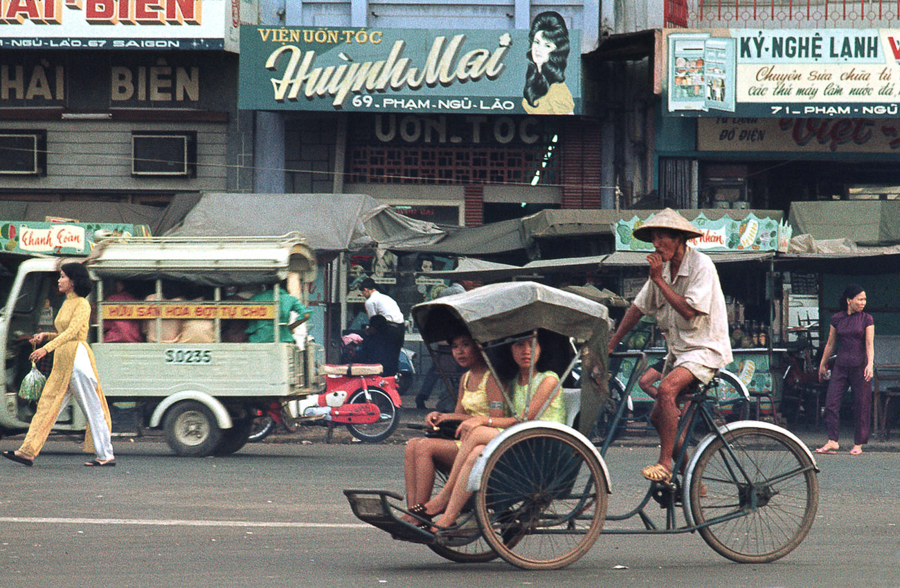 Pham Ngu Lao Street in Saigon, 1968.