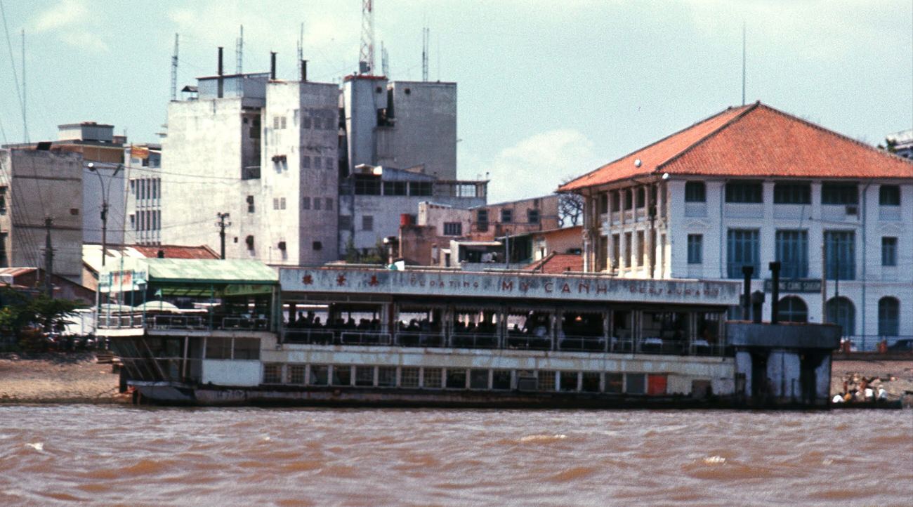 My Canh restaurant on the Saigon River, 1968.