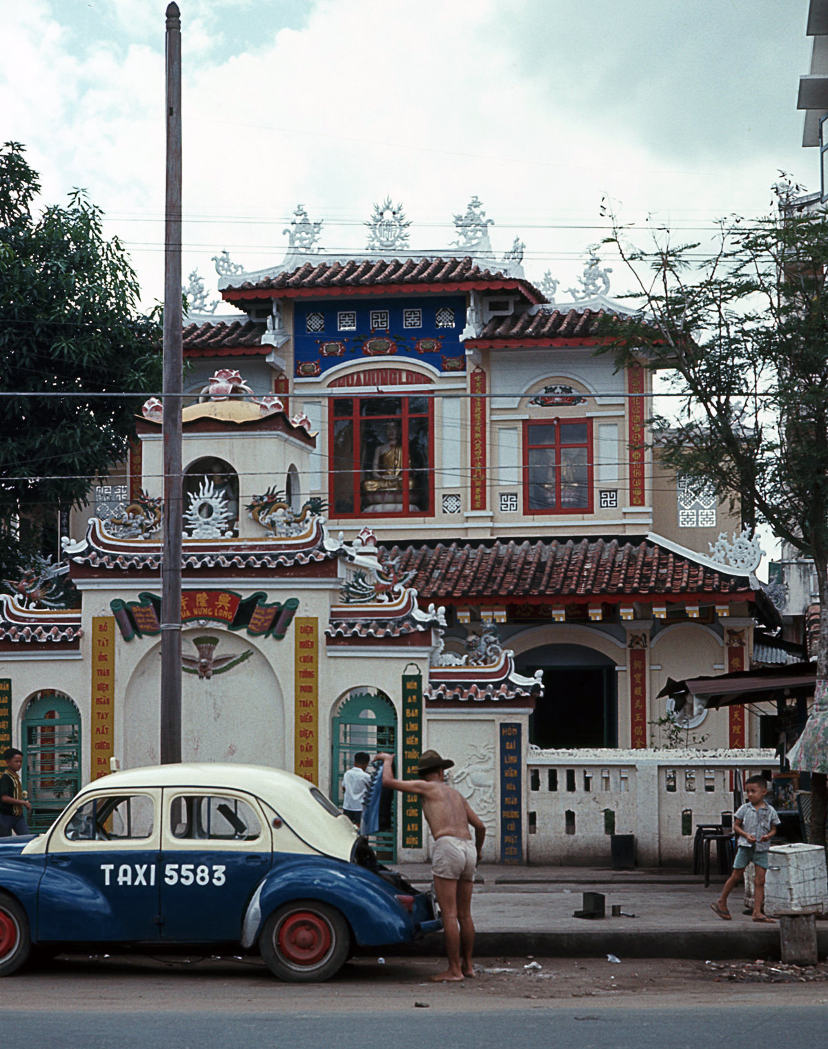 A temple in Cholon, 1968.