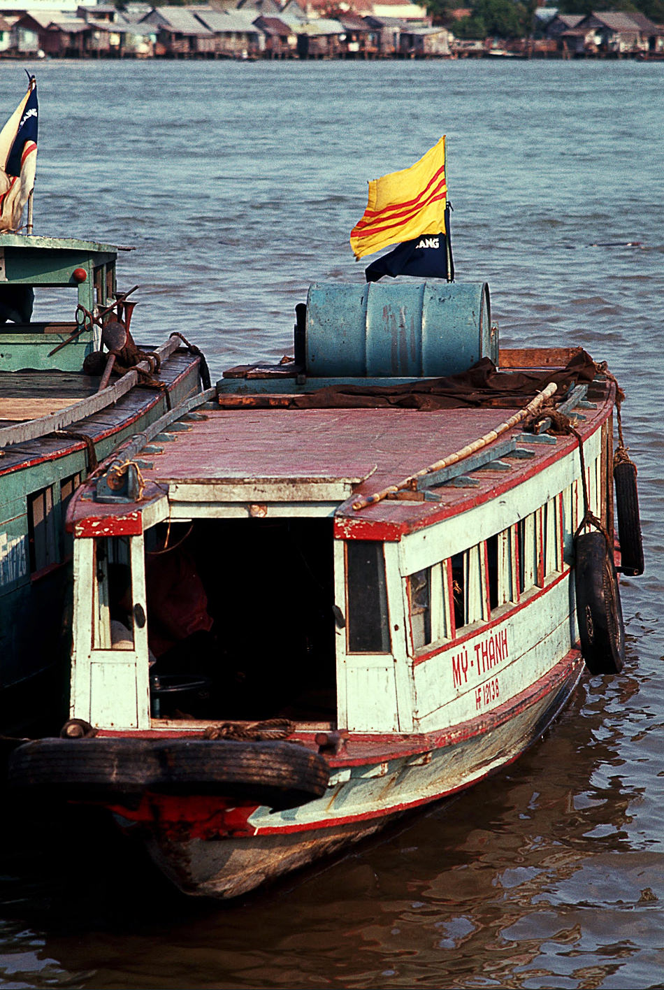 A ferry on the Saigon River, 1968.