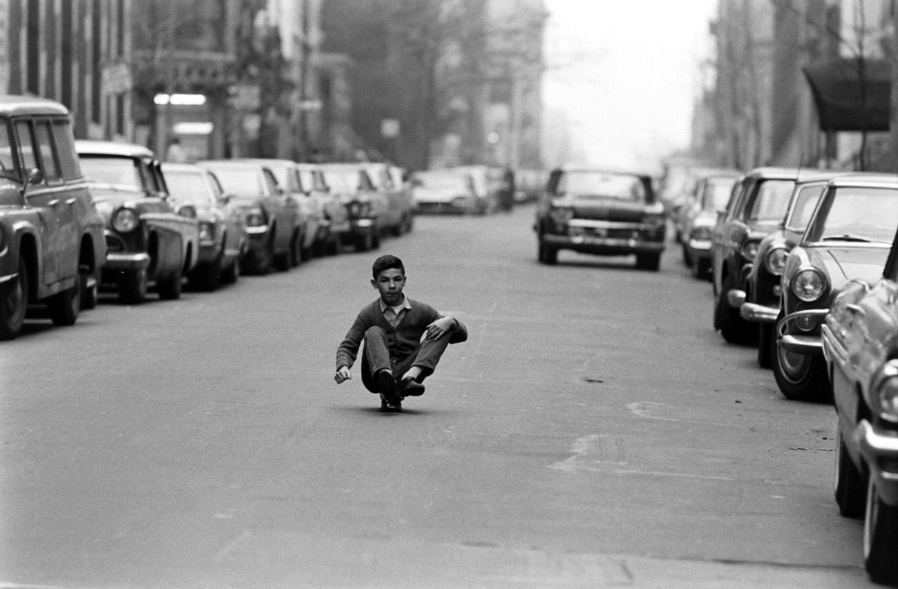 Sidewalk Surfing: Bill Eppridge Captures the Rise of Skateboarding in 1960s New York City