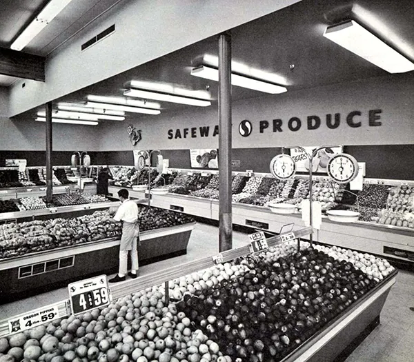 Safeway produce departments, 1960s.