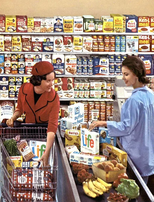 Quaker products at a store checkout.