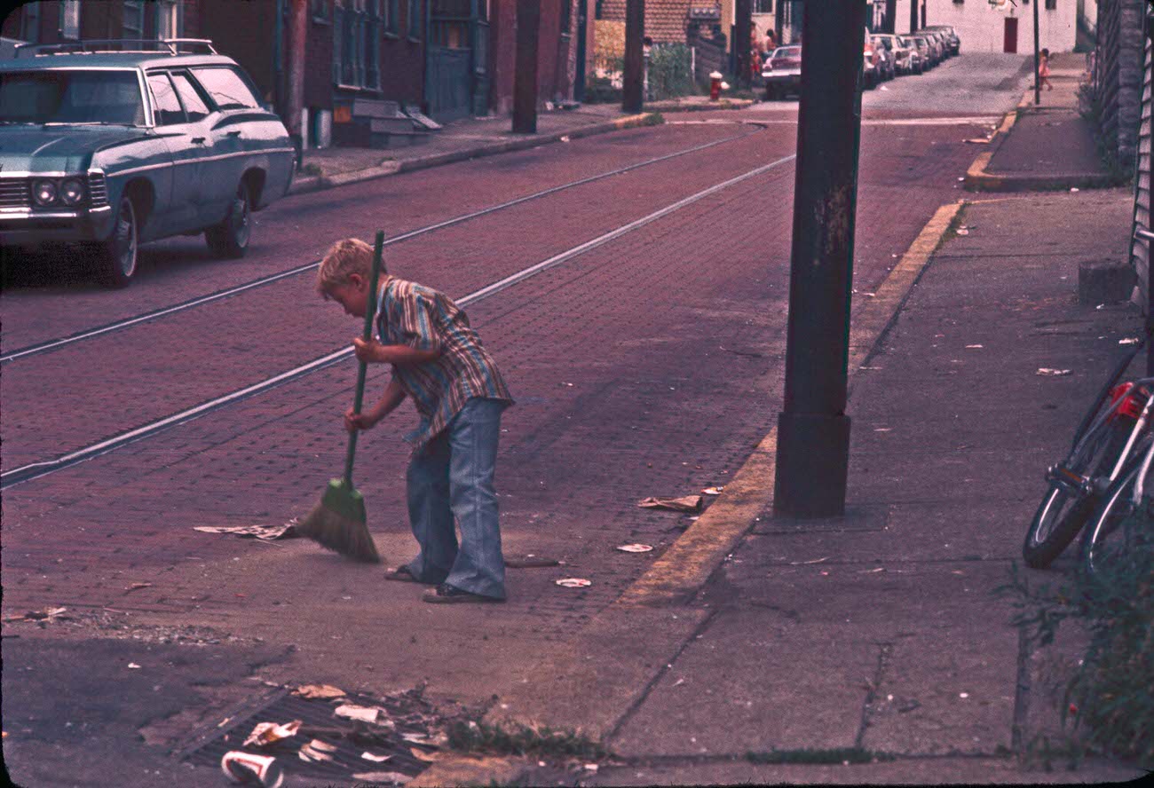 Boy sweeping, 2012.