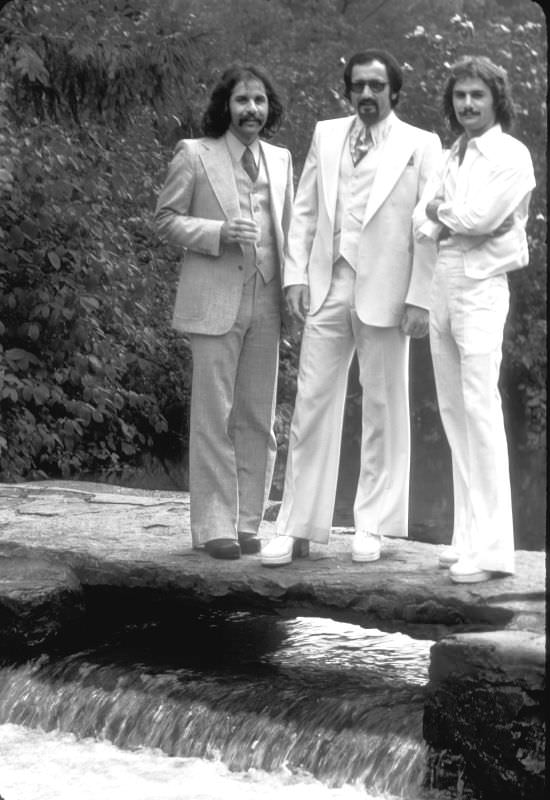 Brothers at a wedding, 1975.