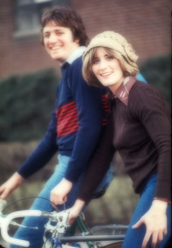 Cycling couple, 1975.