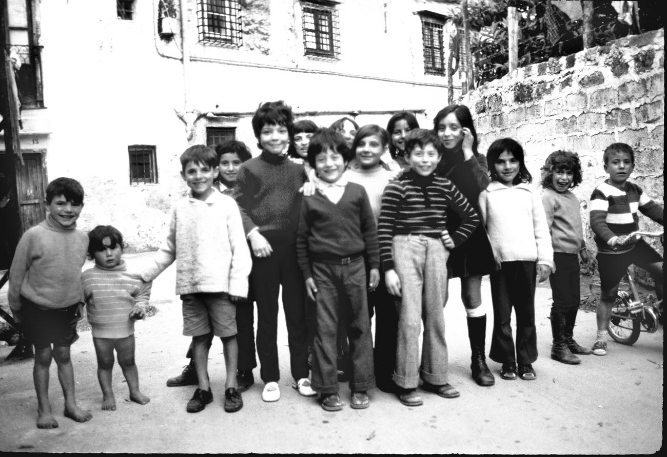 Kids on the block in Palermo, Sicily, 1973.