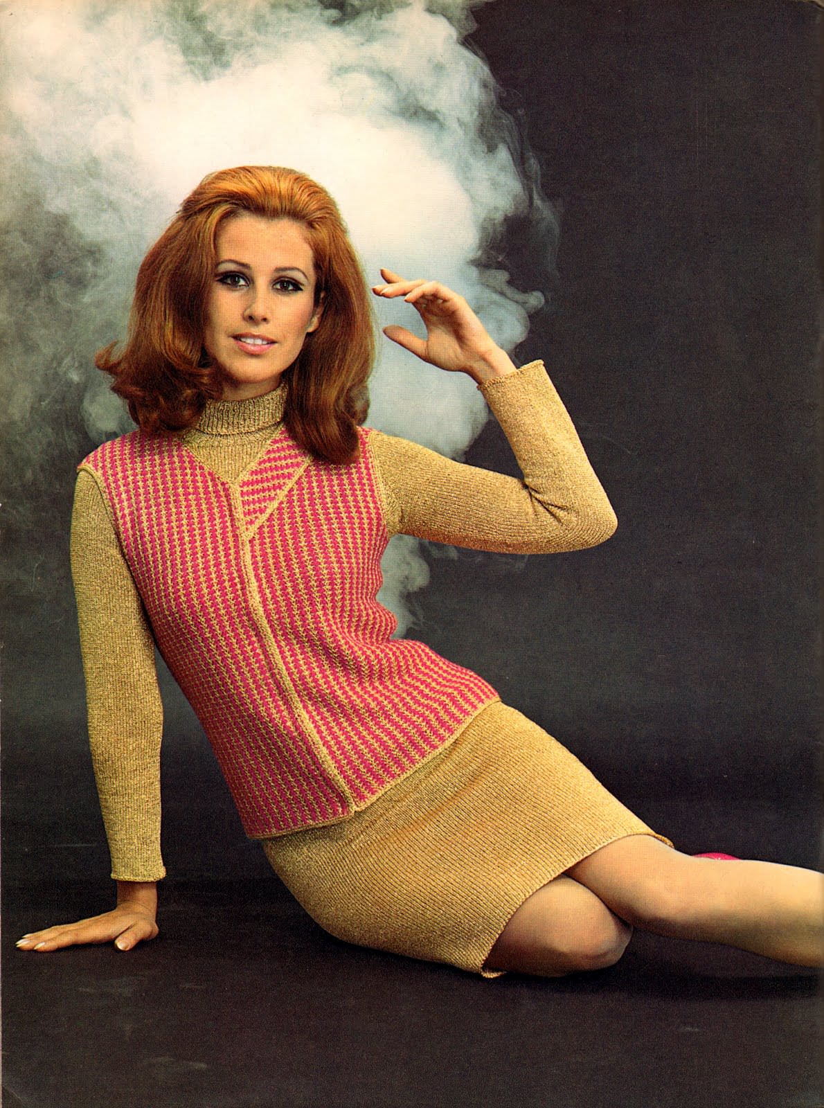 Knitting Chic: Beautiful Women's Knit Dresses Featured in Spinnerin Magazines from the 1960s