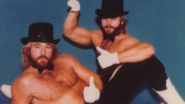 80s Wrestlers Striking a Pose