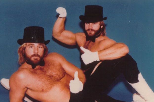 80s Wrestlers Striking a Pose