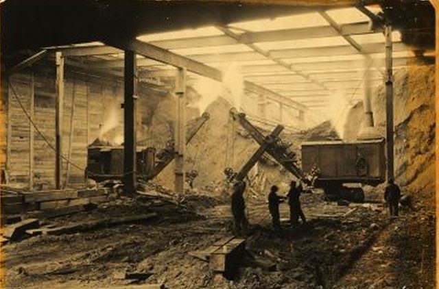 NYC Subway System Under Construction Early 1900s