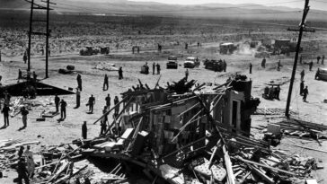 Nuclear Test Nevada Desert 1955