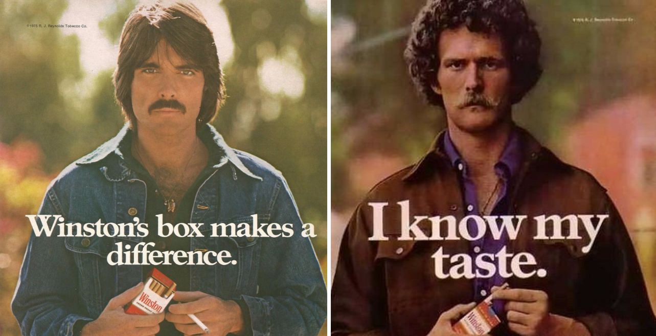 Pornstache Cigarette Ads 1970s