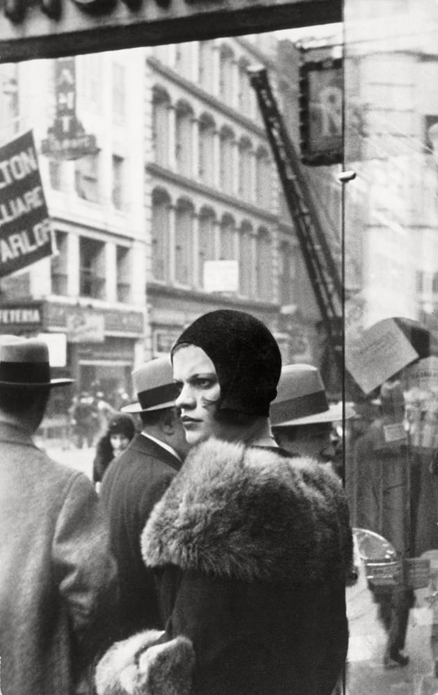 A girl on Fulton Street, New York, 1929.