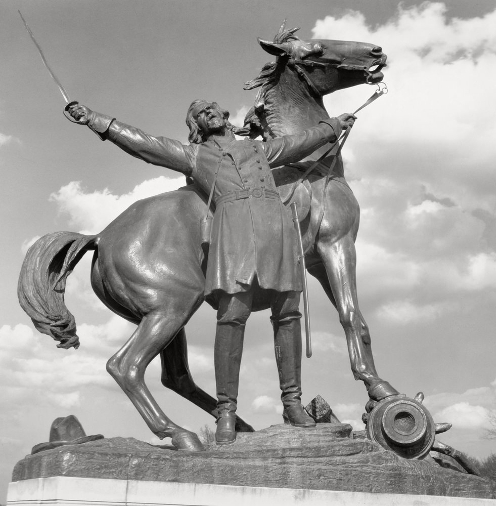 A battlefield monument in Vicksburg, Mississippi, 1936.