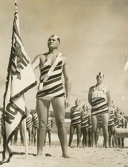 North Bondi team march past, 1930s.