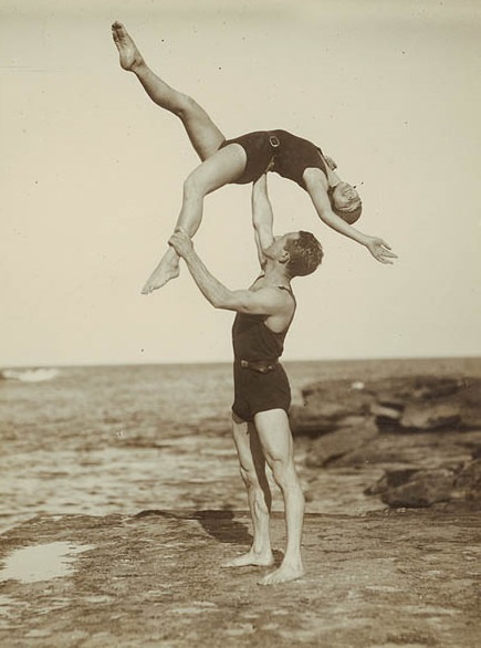 Acrobats in Sydney, 1930s.