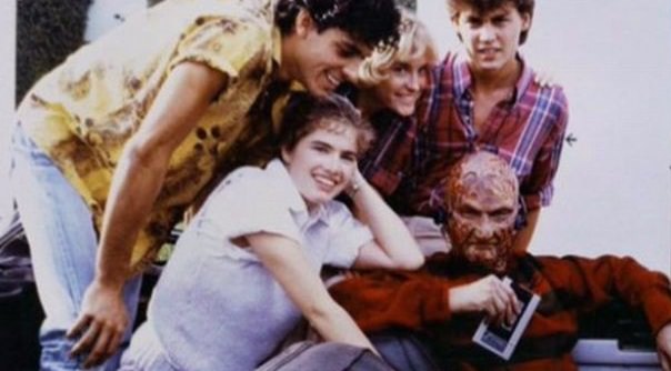 Freddy chillin’ with his walkman on the set of “Nightmare On Elm Street”