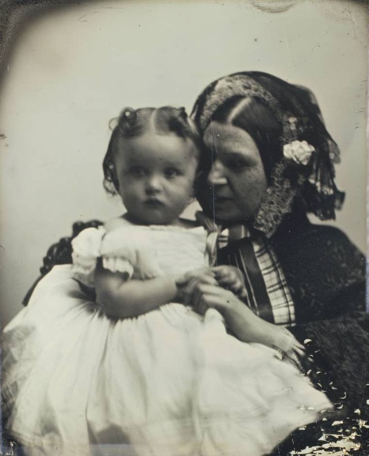 An unidentified mother and child.