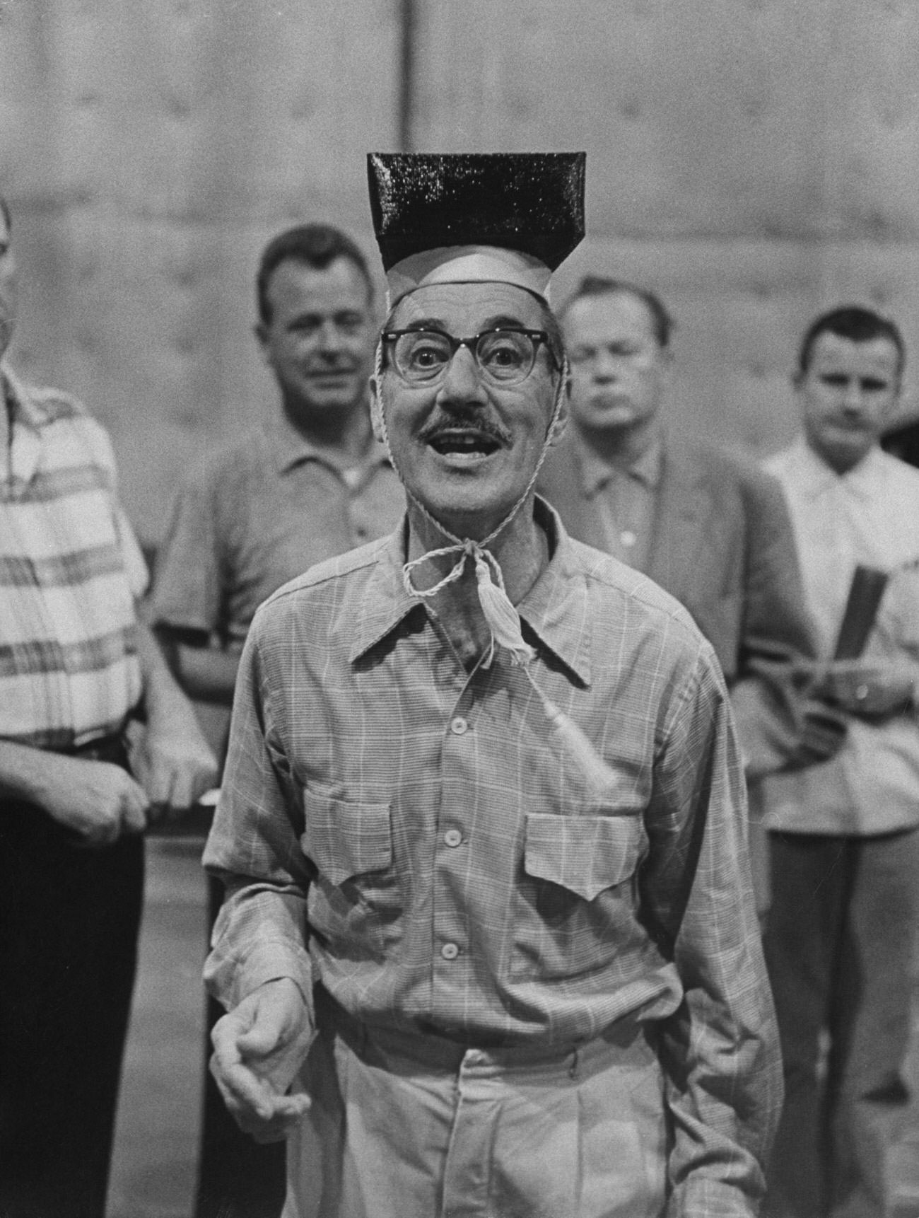 Groucho Marx in rehearsal, 1960.