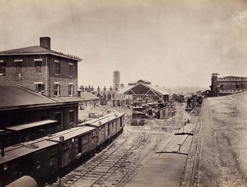 Railroad yard, 1865