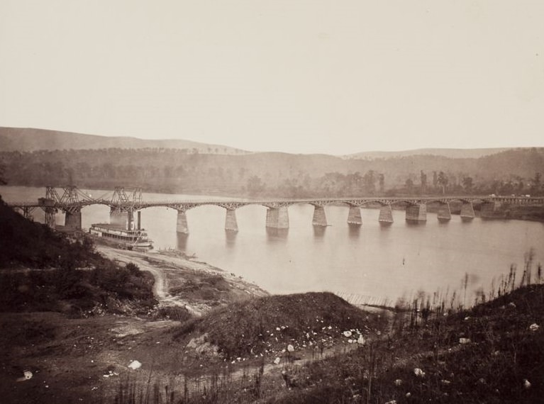 U.S. military bridge at Chattanooga, Tennessee, 1865