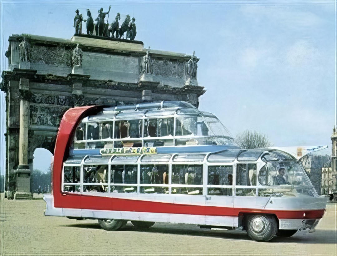 A Vision in Glass and Steel: The Futuristic Citroën U55 Double-Decker Bus of 1950s Paris