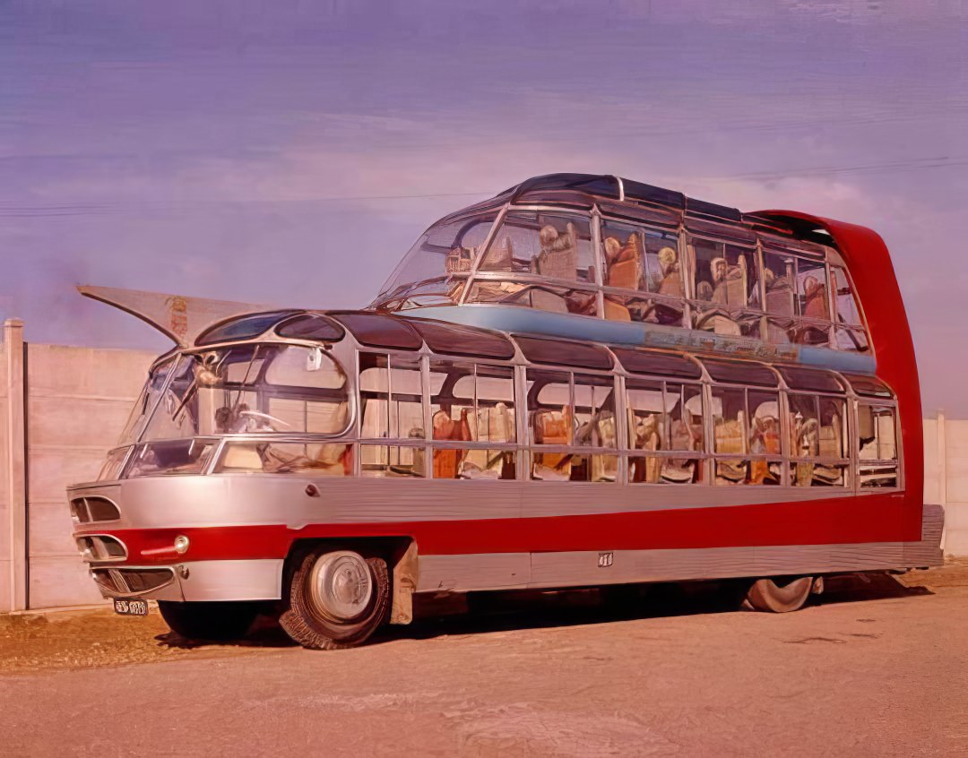 A Vision in Glass and Steel: The Futuristic Citroën U55 Double-Decker Bus of 1950s Paris