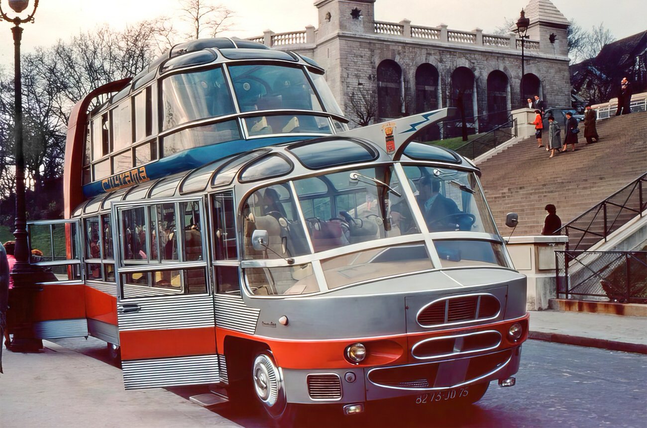 A Vision in Glass and Steel: The Futuristic Citroën U55 Double-Decker Bus of 1950s Paris