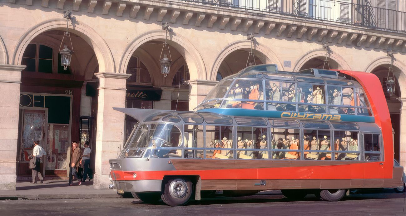 A Vision in Glass and Steel: The Futuristic Citroën U55 Double-Decker Bus of 1950s Paris