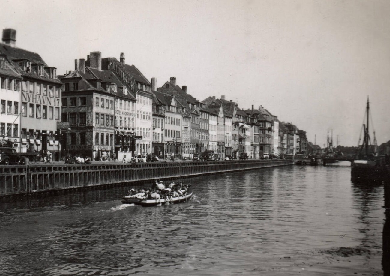 Nyhavn harbor, Copenhagen, Denmark, 1930