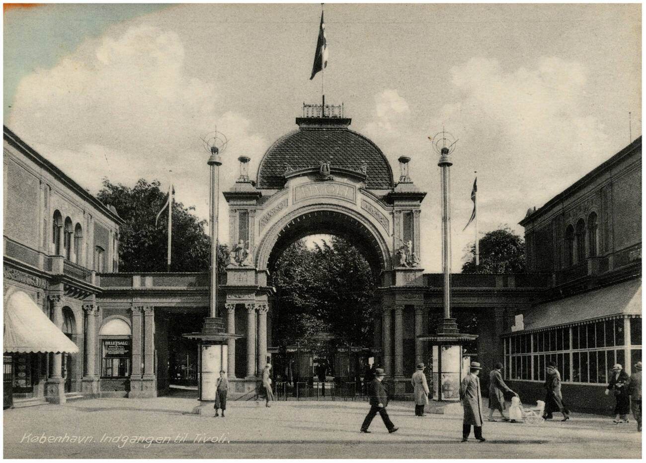 Entrance to Tivoli Gardens, Copenhagen, Denmark, 1930s