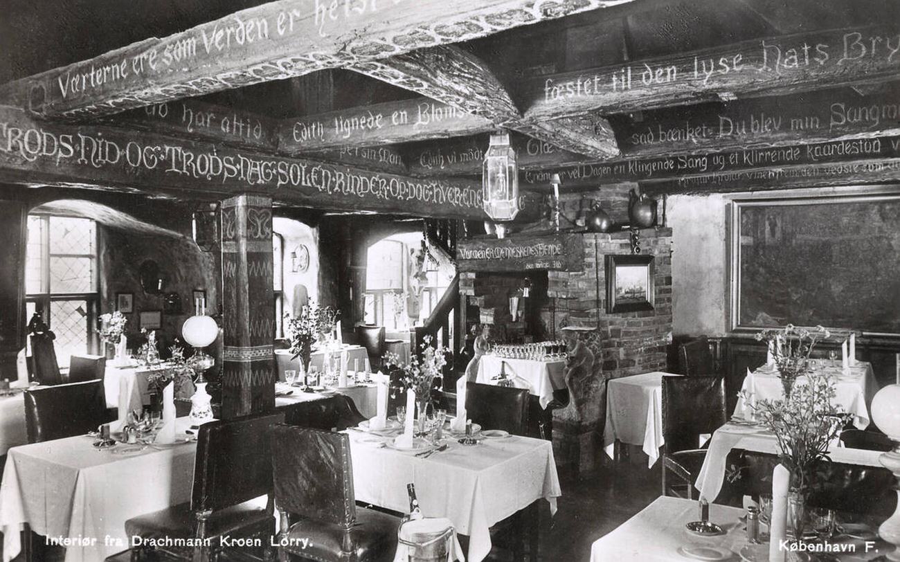 Interior of Lorry Restaurant, Copenhagen, Denmark, 1930s