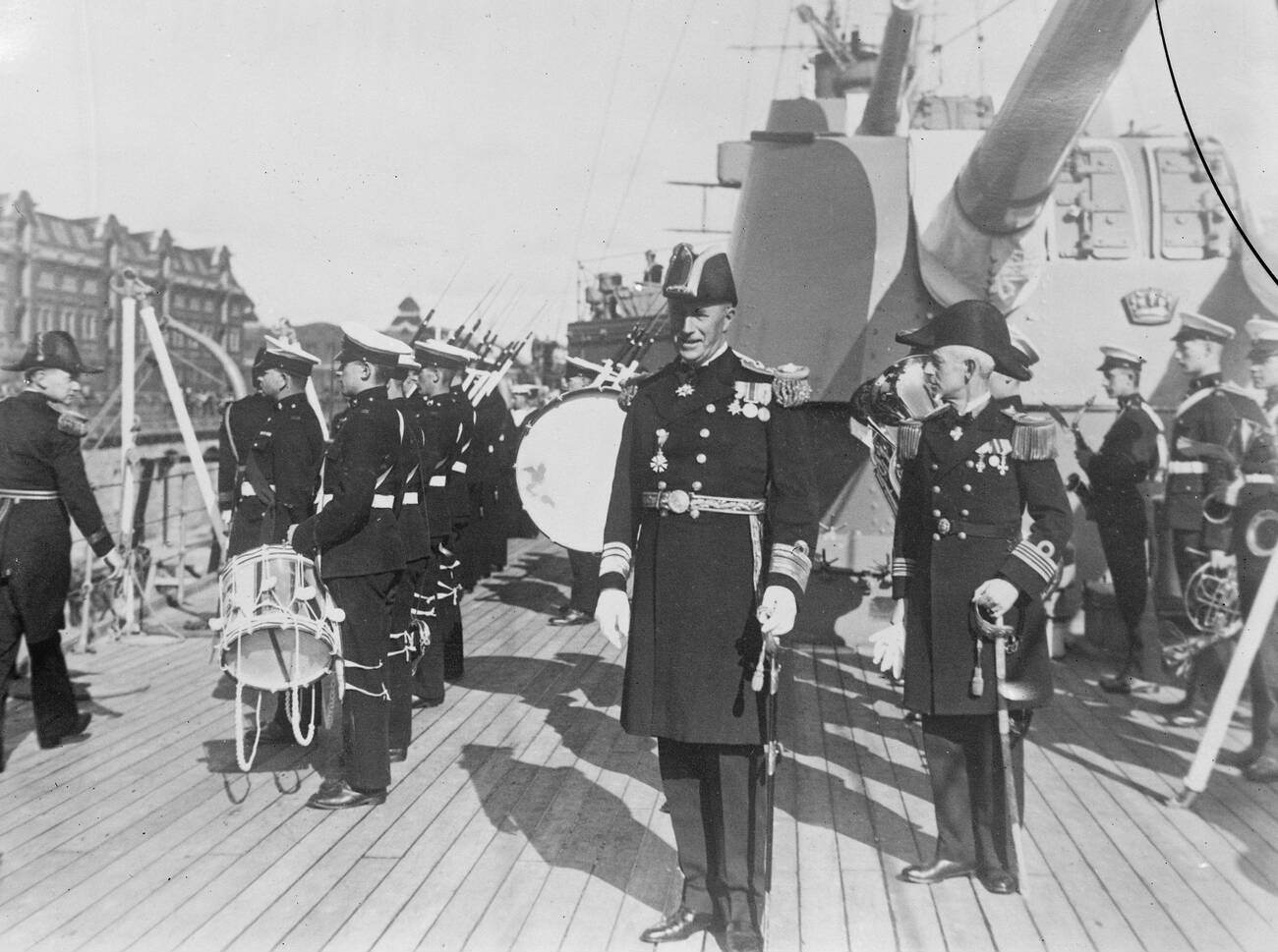 The Prince of Wales arrives in Copenhagen, 1932