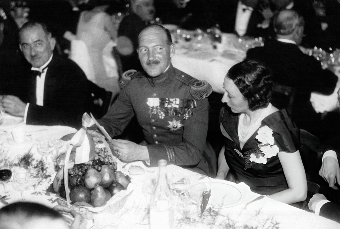 Prince Aage of Denmark at a banquet, Copenhagen, 1933