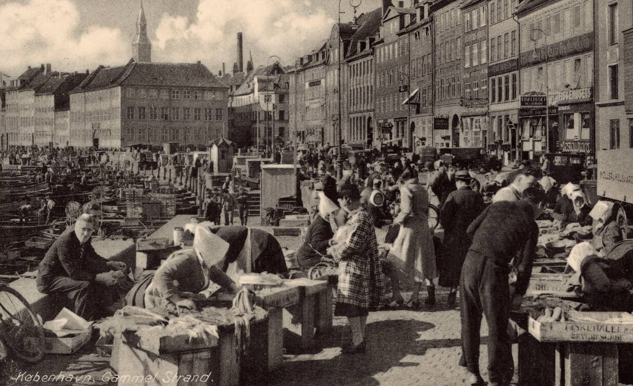 Gammel Strand Fish Market, Copenhagen, Denmark