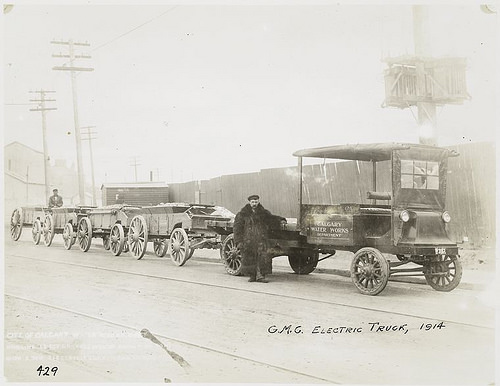 G.M.C. electric truck, 1914.