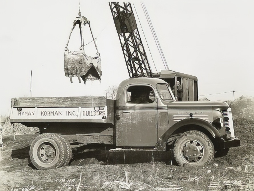 Model T 18 HA loading gravel for Hyman Korman Inc. Builders.