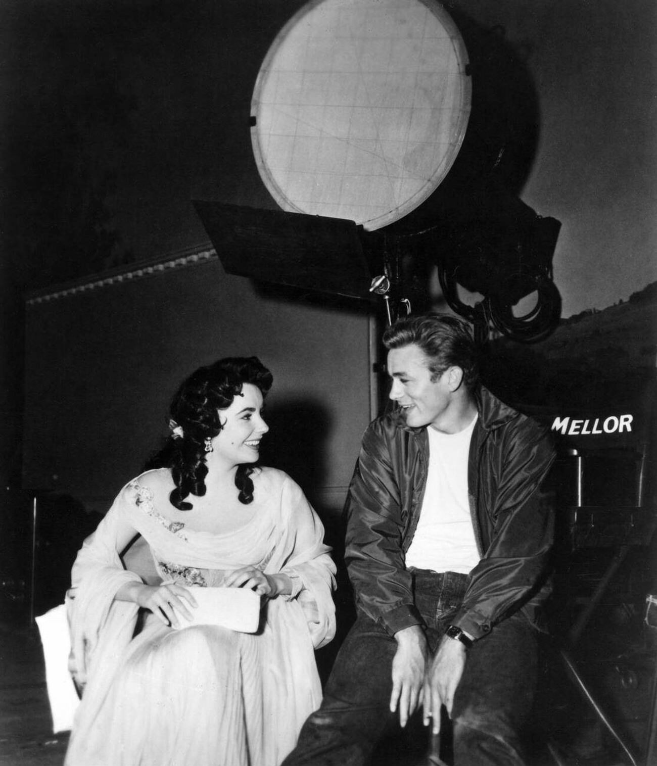 Elizabeth Taylor and James Dean in ‘Giant’, 1956.