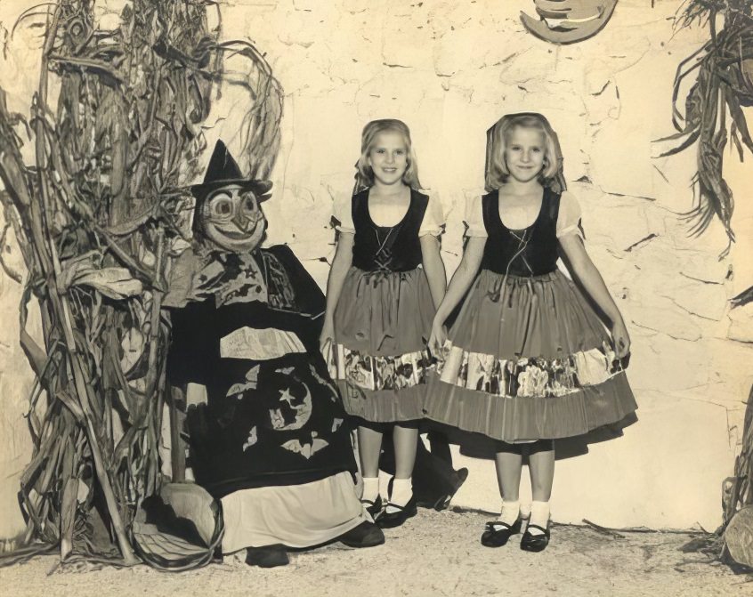 Kids in a Halloween performance, 1951