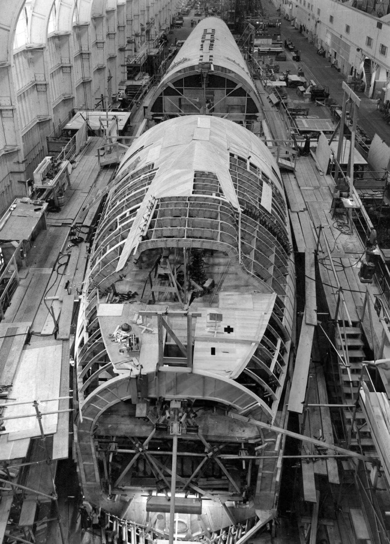 The Hughes H-4 Hercules under construction, 1945.