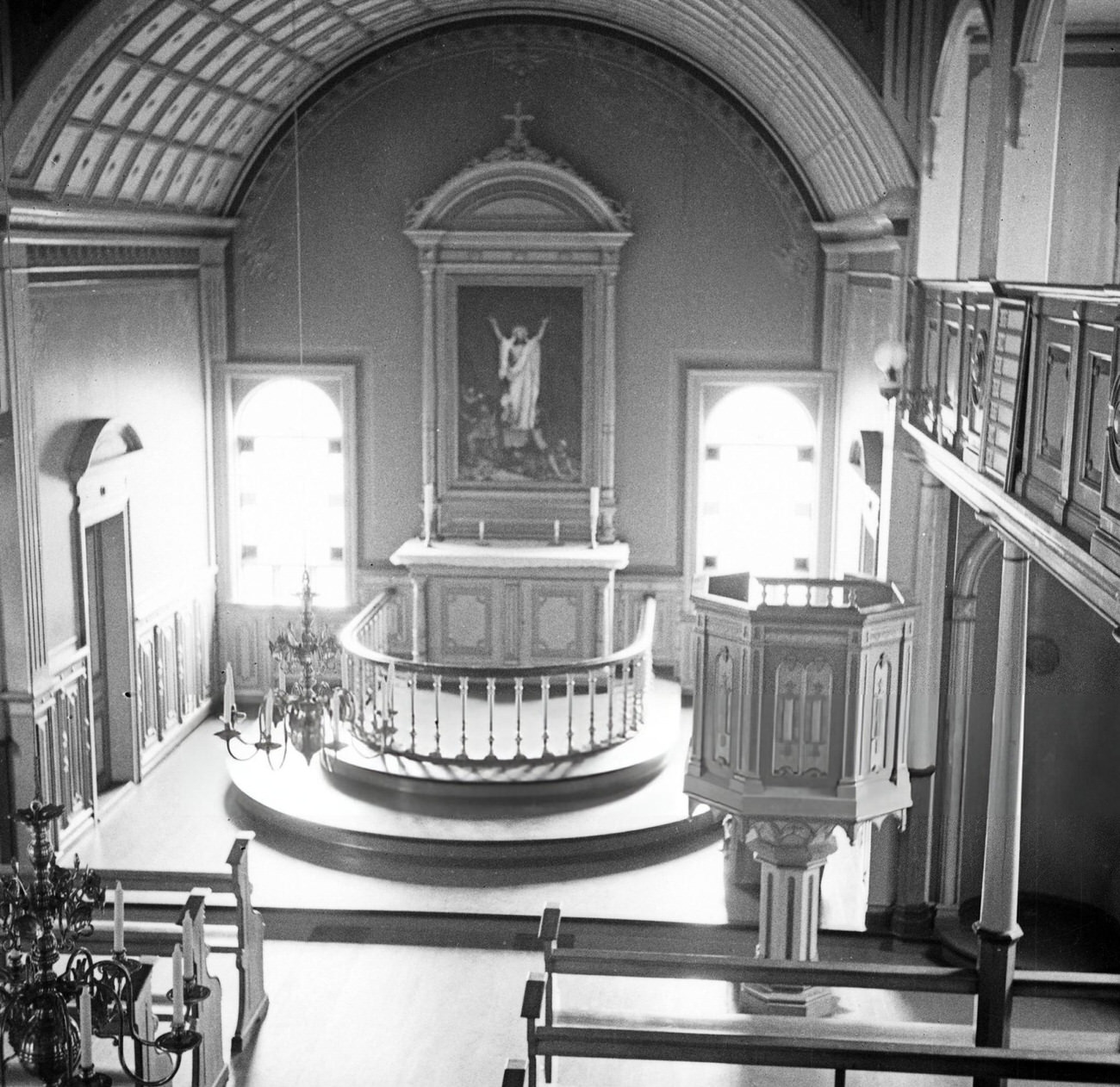 Inside an Icelandic church, 1930s.