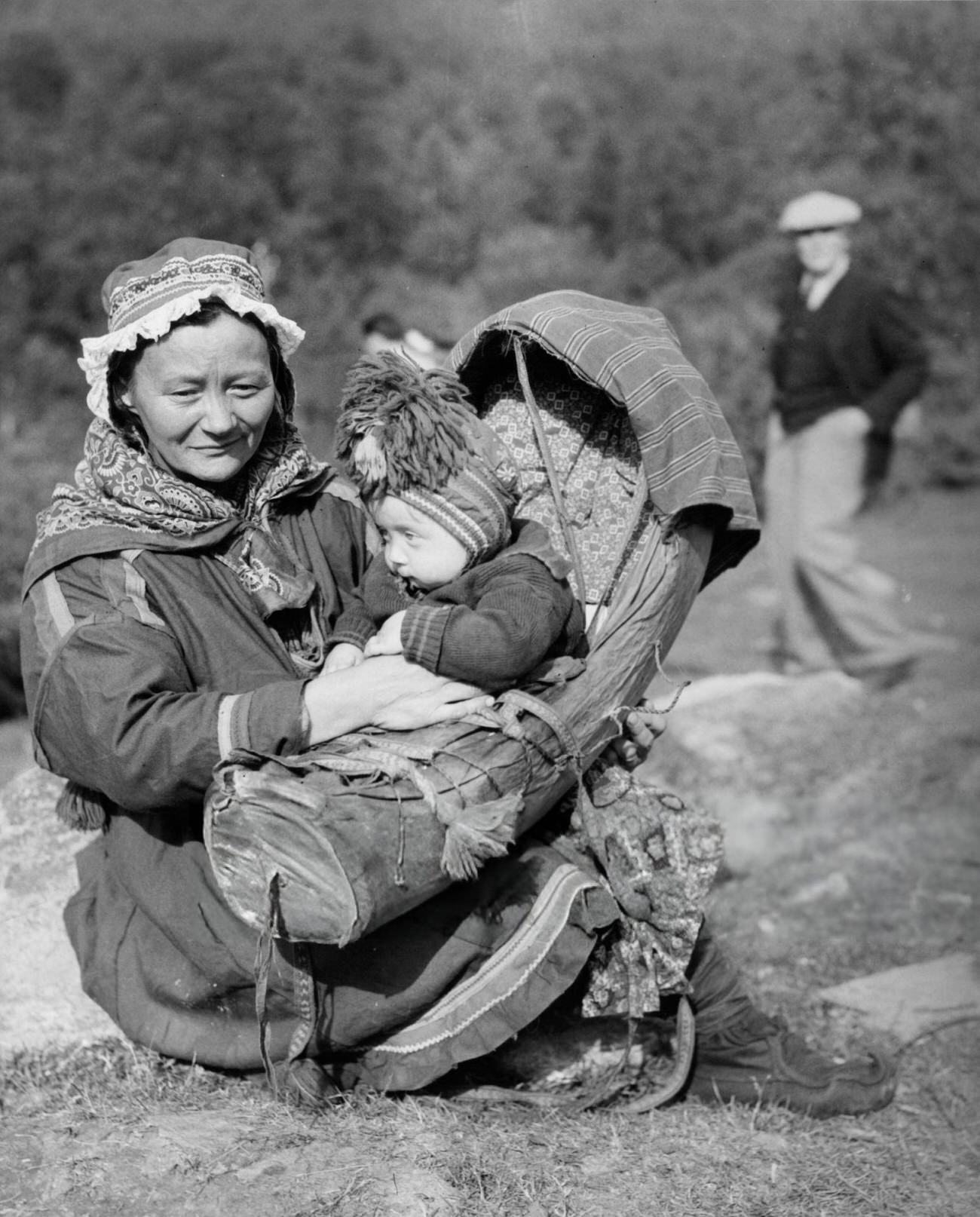 An Icelandic mother and child, 1930.