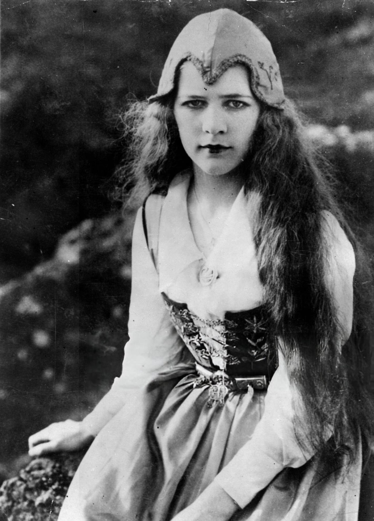 An Icelandic girl in traditional costume, 1935.