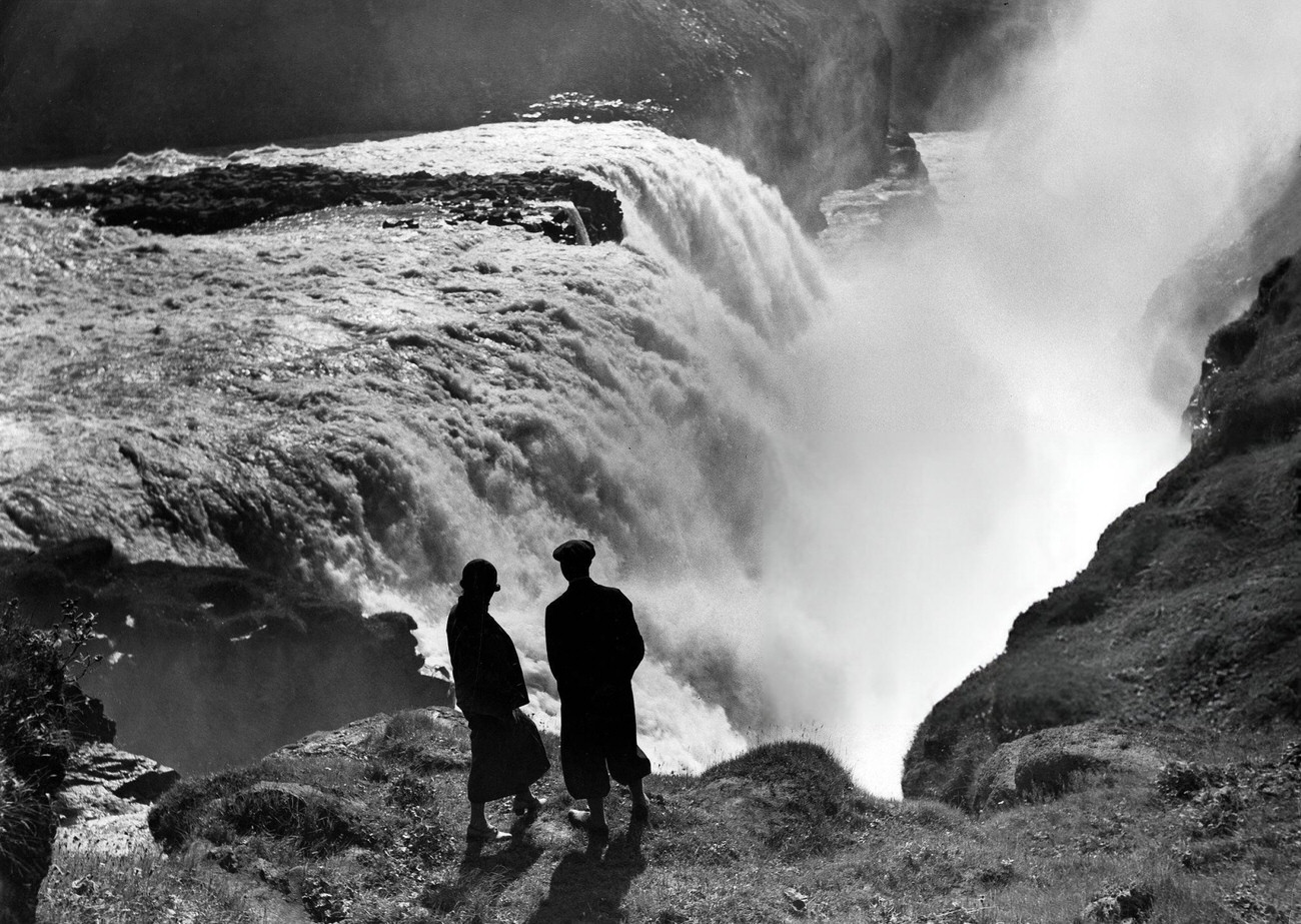 Gullfoss, Golden Falls, Iceland, 1934.